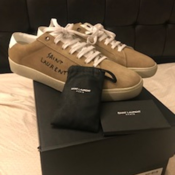 Saint Laurent Sl/06 Court Classic Suede TAN 43/10 - Picture 6 of 8